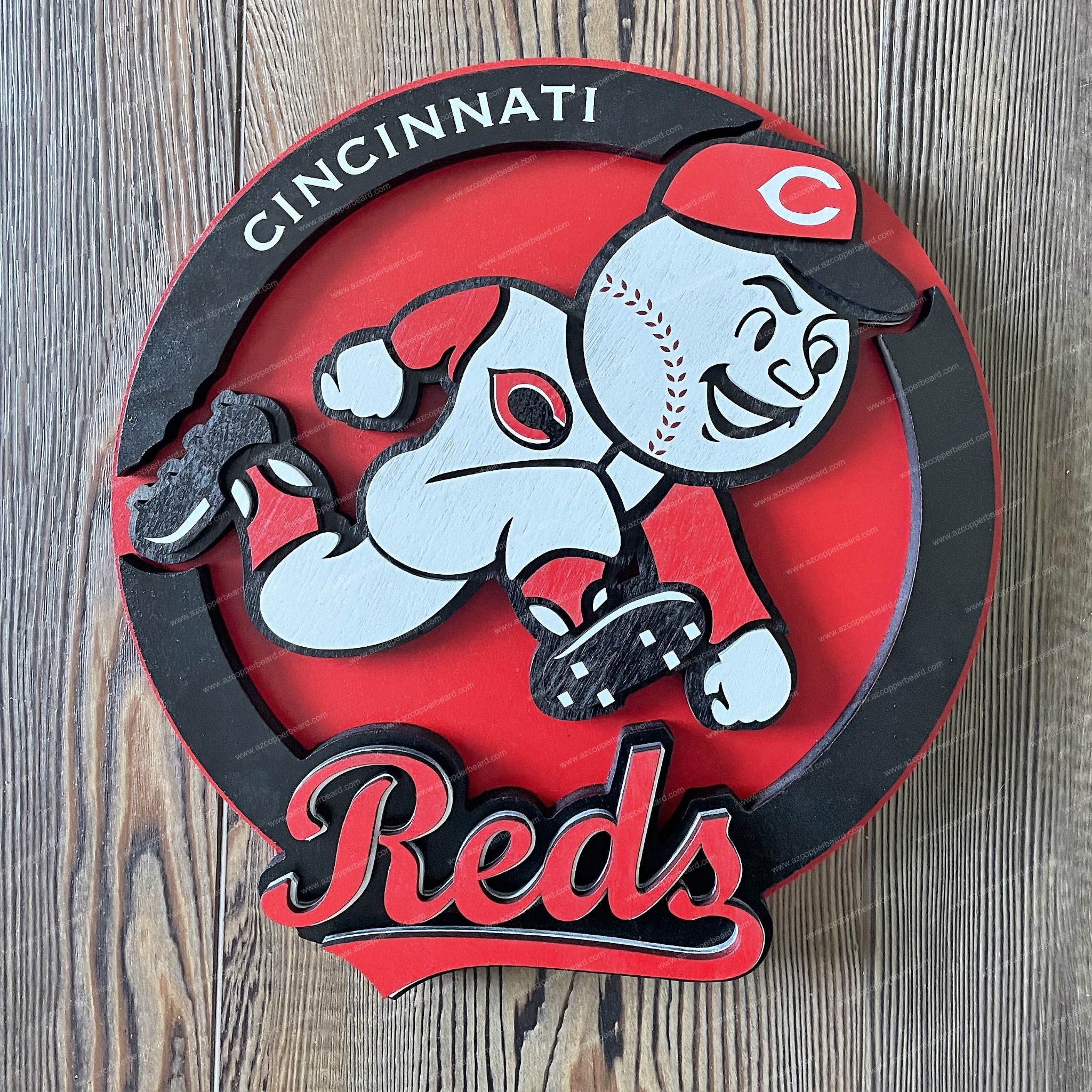Cincinnati Reds 3D Wall Art Arizona Copper Beard
